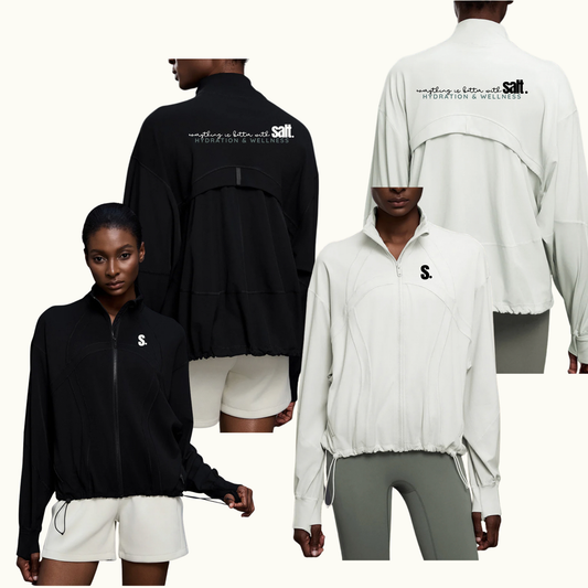 Women Windproof Stand-Collar Loose-Fit Adjustable Hem Jacket