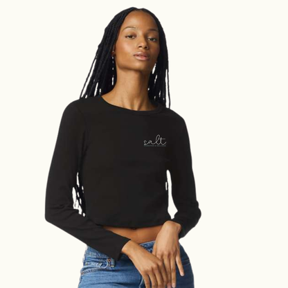 Women's Baby Rib Long Sleeve Cropped Tee
