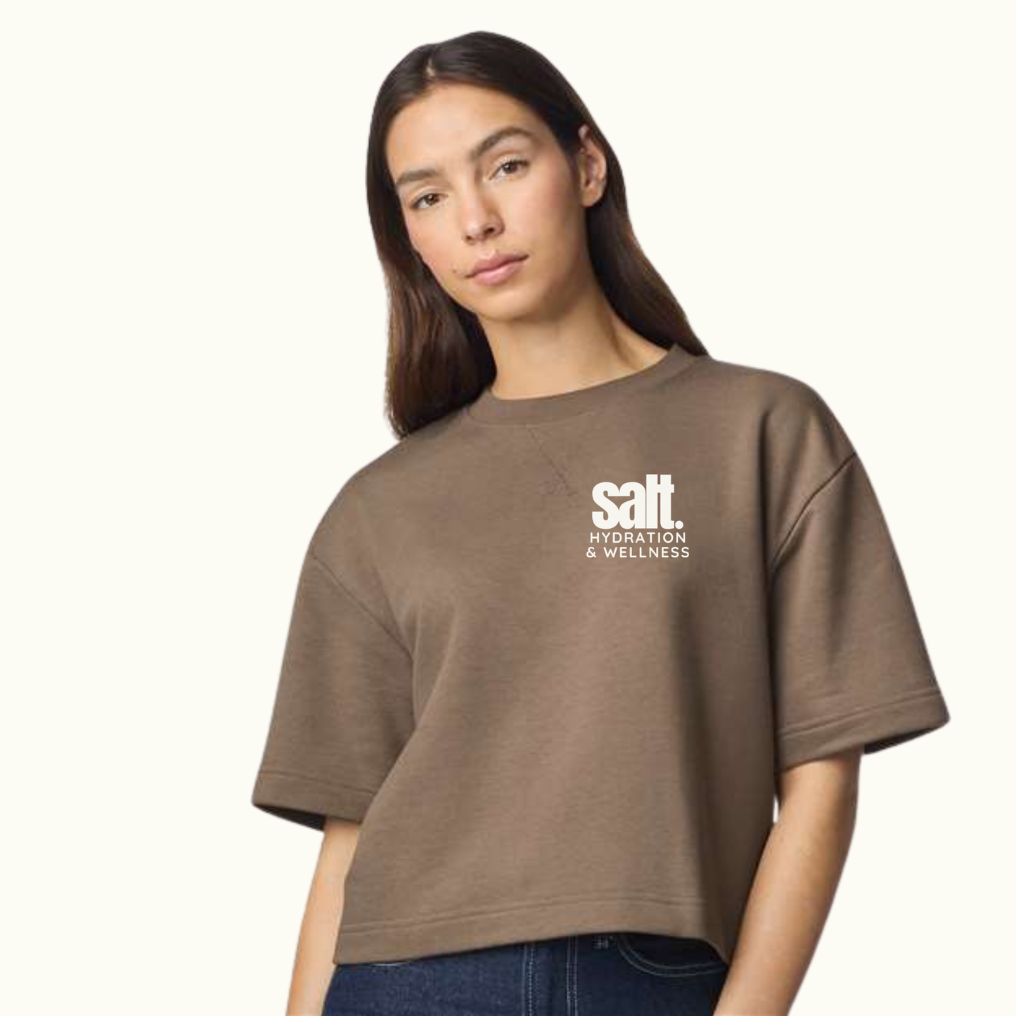 Women's French Terry Mid-Length Boxy Top